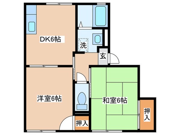 サニーフラットの物件間取画像